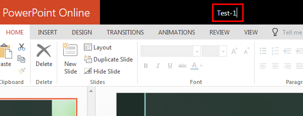Type the new name Type the new name