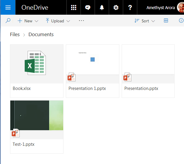 Folder on OneDrive with presentation to be renamed Folder on OneDrive with presentation to be renamed