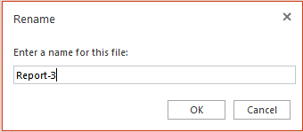 Rename dialog box Rename dialog box