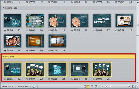Result of selecting Move Section Down option Result of selecting Move Section Down option