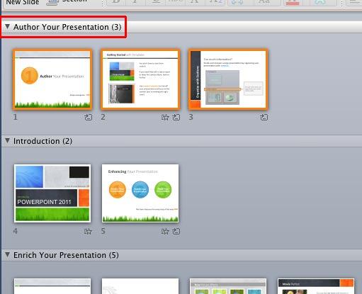 Result of selecting Move Section Up option Result of selecting Move Section Up option