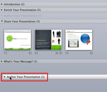 Section being dragged to its new position Section being dragged to its new position