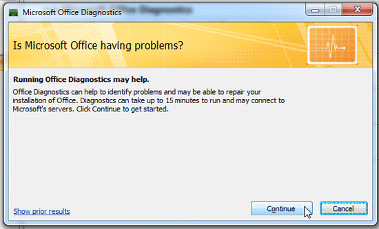 Microsoft Office Diagnostics Microsoft Office Diagnostics