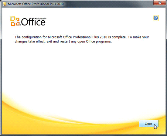 Confirmation message Confirmation message
