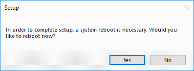 Do you want to reboot now? Do you want to reboot now?