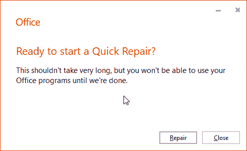 Ready to start a Quick Repair?