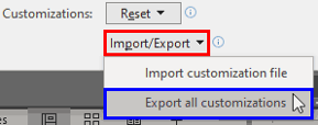 Export all customizations option