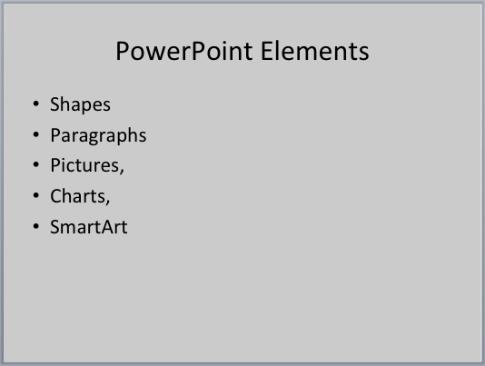 Slide is reset to its default state Slide is reset to its default state