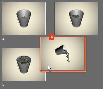 Number of slides being dragged Number of slides being dragged