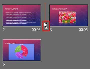 Dragged slides ready to be dropped Dragged slides ready to be dropped