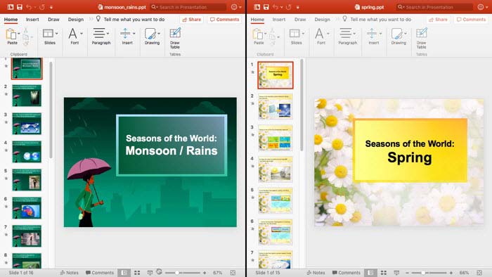 Stacked presentation windows Stacked presentation windows