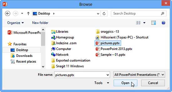 Browse dialog box Browse dialog box
