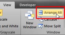 Arrange All button Arrange All button
