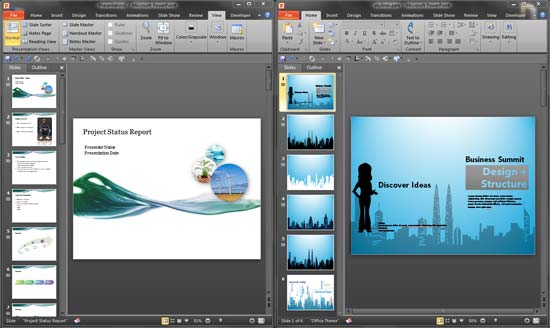 Stacked presentation windows Stacked presentation windows