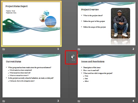 Dragged slide ready to be dropped Dragged slide ready to be dropped