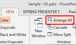 Arrange All button Arrange All button