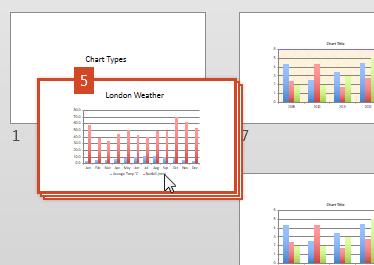 Number of slides being dragged Number of slides being dragged