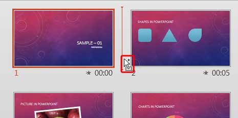 Dragged slide ready to be dropped Dragged slide ready to be dropped