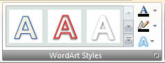 WordArt Styles group