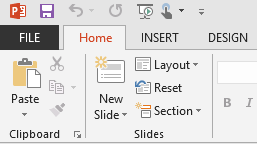 Home tab text case changed to Title