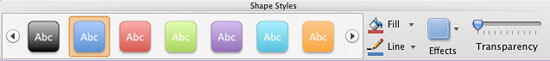 Shapes Styles group