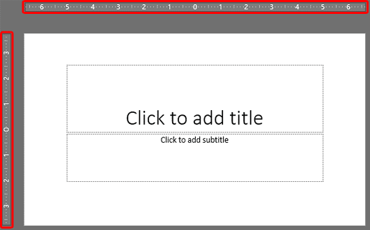 Rulers in PowerPoint 2016