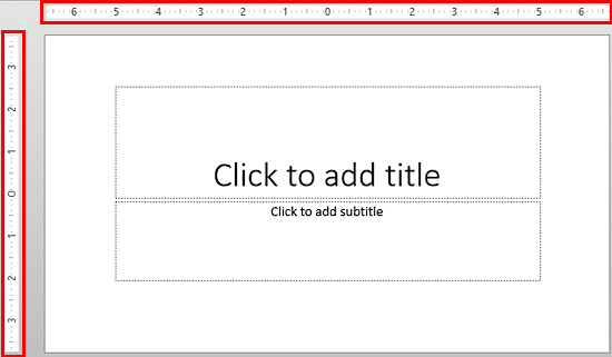 Rulers in PowerPoint 2013 Rulers in PowerPoint 2013