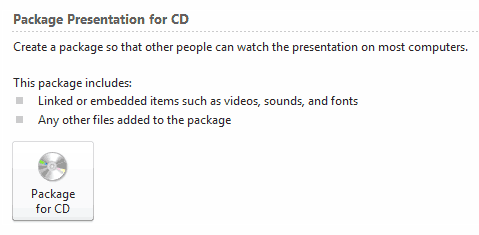 Package Presentation for CD