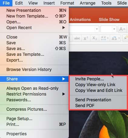 Share options for files on OneDrive or SharePoint