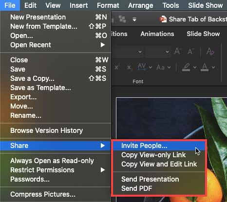 Share options for files on OneDrive or SharePoint