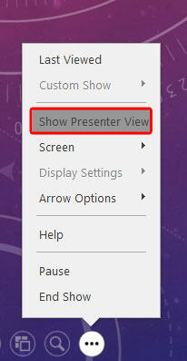 The More Options menu