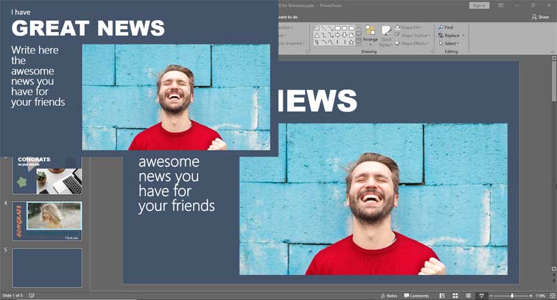 Quarter screen Slide Show