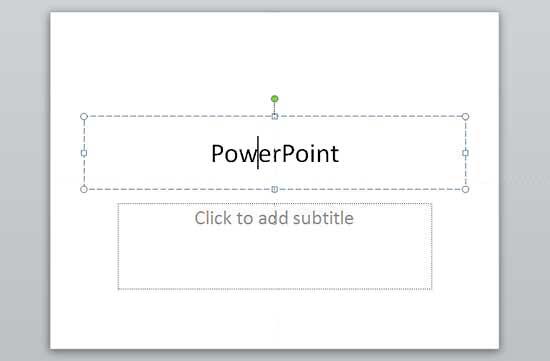 Add text in an existing text placeholder