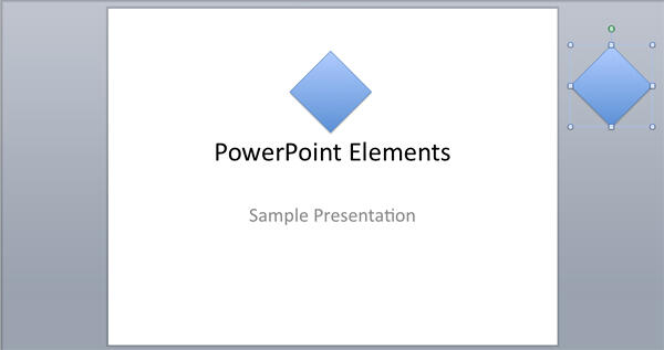 A slide object placed outside the slide in the Workspace A slide object placed outside the slide in the Workspace
