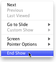 End Show option