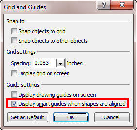 Grid and Guides dialog box Grid and Guides dialog box