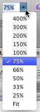 Presentation slide size drop-down list Presentation slide size drop-down list
