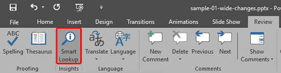 Smart Lookup button Smart Lookup button
