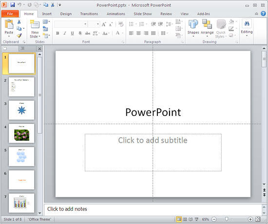 PowerPoint 2010 interface