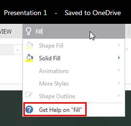 Get Help on option Get Help on option