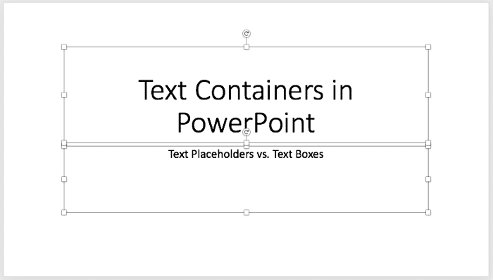 Text typed within the Text Placeholders
