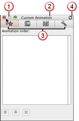 Custom Animation tab within the Toolbox