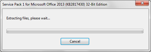File extraction in progress File extraction in progress