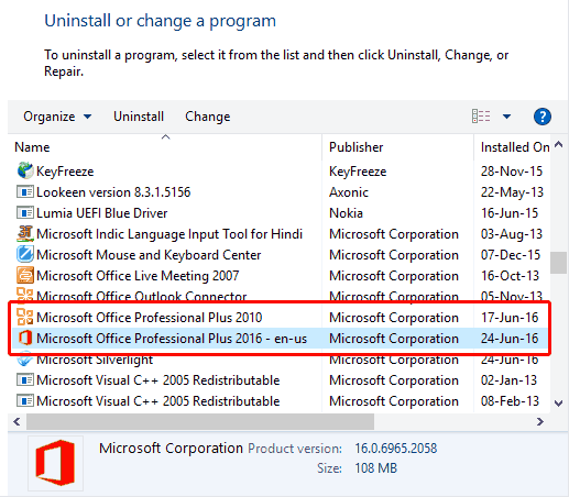 List of all programs installed on your computer