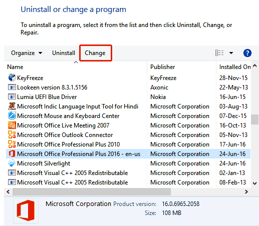 Change option to be selected