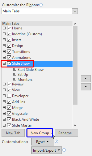 Add a new group within a default tab Add a new group within a default tab