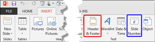 Header and Footer button Header and Footer button