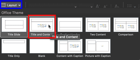 Change slide layout Change slide layout