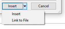 Link to File option Link to File option
