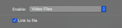 Link to File option Link to File option